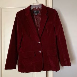 Vintage Velvet Cranberry Blazer Size 10